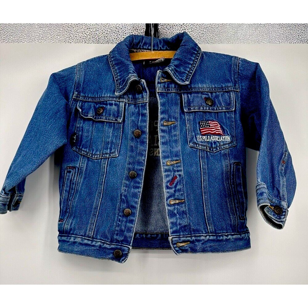 US Polo vintage 90’ kids Blue Jean Denim Jacket - Childs Size 4 great condition